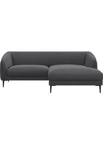 Ecksofa FLEXLUX "Belle Designsofa, bequem durch Kaltschaum im Sitz", grau (dervit grau), B:218cm H:74cm T:149cm, 100% Polyester, Sofas, Ecksofa, Skandinavisches Design, In hochwertiger Verarbeitung, B/T 218/149 cm