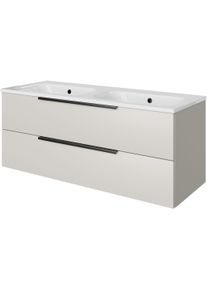 Badm&ouml;bel-Set SAPHIR "Mineralmarmor-Waschtisch mit Waschtischunterschrank", kaschmir matt, B:121cm H:50cm T:46cm, Holzwerkstoff, Kastenm&ouml;bel-Sets, Badm&ouml;bel-Set