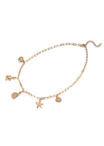 Kette mit Anh&auml;nger Firetti "Schmuck Geschenk Edelstahl Halsschmuck Halskette mit Anh&auml;nger Ocean", gelbgoldfarben, Halsketten, Damen, Edelstahl, L: 44 B: 3mm, Kette mit Anh&auml;nger, B:3mm