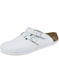 Pantolette Birkenstock "Kay SL", Damen, Gr. 40, wei&szlig;, Obermaterial: 50% Rindsleder Leather cow. 50% Lammleder LEL., Schuhe Pantolette