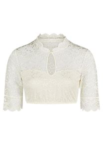 Dirndlbluse Nina von C. "Dirndlbluse halbarm Annette", Damen, Gr. 34, beige (champagner), Obermaterial: 86% Polyamid PA. 14% Elasthan EL., Blusen Dirndlbluse