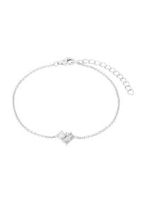 Armband Amor "Schmuck Geschenk", silberfarben, kristallwei&szlig;, wei&szlig;, kristallwei&szlig;, Armb&auml;nder, Damen, 20cm, Silber 925 (Sterlingsilber), Armband, mit Zirkonia (synth.) - mit Muschelkernperle