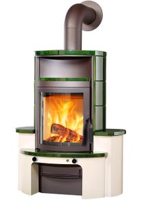 Kaminofen Hark "Avenso GT ECOplus 8 KW", gr&uuml;n (titanfarben), Kamin&ouml;fen, Kaminofen, gr&uuml;n-gl&auml;nzend, Exklusiv