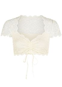 Dirndlbluse Nina von C. "Dirndlbluse mit Herzausschnitt Tracht", Damen, Gr. 34, beige (champagner), Obermaterial: 86% Polyamid PA. 14% Elasthan EL., Blusen Dirndlbluse