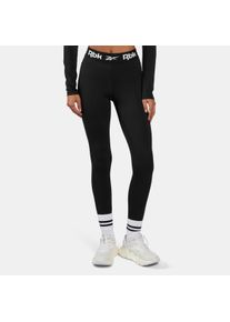 Lauftights Reebok "CORE FITNESS TRAINING RUCHED LEGGING", Damen, Gr. XXL, N-Gr, schwarz, Obermaterial: 84% Polyester, 16% Elasthan, Hosen Lauftights, sportlicher Stil, f&uuml;r Erwachsene
