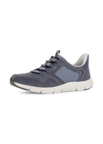 Slip-On Sneaker Pius Gabor, Herren, Gr. 9,5 (44), dunkelblau, Mesh, Nubukleder, Veloursleder, Schuhe Slip-On Sneaker, Halbschuh, Slipper mit seitlichem Logoschriftzug, G-Weite