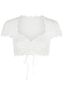 Dirndlbluse Nina von C. "Dirndlbluse mit Herzausschnitt Tracht", Damen, Gr. 38, wei&szlig;, Obermaterial: 86% Polyamid PA. 14% Elasthan EL., Blusen Dirndlbluse