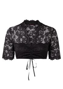 Dirndlbluse Nina von C. "Dirndlbluse halbarm Melina", Damen, Gr. 44, schwarz, Obermaterial: 95% Modal CMD. 5% Elasthan EL., Blusen Dirndlbluse