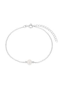 Armband Amor "Schmuck Geschenk, Perle", silberfarben, wei&szlig;, Armb&auml;nder, Damen, 20cm, Silber 925 (Sterlingsilber), Armband, mit S&uuml;&szlig;wasserzuchtperle
