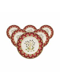 Villeroy & Boch Brotteller VILLEROY & BOCH "Brotteller Samarkand Rubin &oslash; 16,4 cm 6er Set bunt", bunt, L:16,4cm, Speiseteller, Brotteller