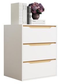 Kommode Vcm "Sideboard Kommode Nachttisch Schublade Malira L", braun (wei&szlig;, honig, eiche), B:65cm T:48cm, Sideboards, Kommode