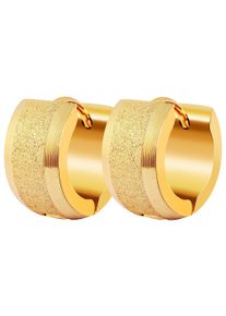 Adelia&acute;s Paar Creolen ADELIA&acute;S "Damen Ohrringe &iquest; Klappcreole aus Edelstahl", gold, Ohrringe, Damen, Edelstahl, Paar Creolen