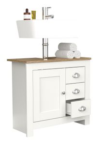 Waschbeckenschrank Vcm "Holz Badm&ouml;bel Badunterschrank Schublade Balusa L", wei&szlig;, B:65cm T:30cm, Obermaterial: 100% Holz Wood., Schr&auml;nke, Waschbeckenschrank