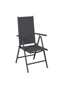 Ambia Garden Gartensessel, Anthrazit, Metall, Textil, A-Form, 54x107x66 cm, wetterfest, inklusive Armlehnen, faltbar, Gartenm&ouml;bel, Gartensessel, Gartenst&uuml;hle