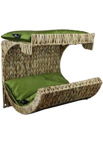 M&Ouml;BELIX M&ouml;belix , Naturfarben, Olivgr&uuml;n , Naturmaterialien , Uni , F&uuml;llung: Vlies , rechteckig , 33x35x40 cm , pflegeleicht, Bezug abnehmbar und waschbar, einfache Montage , Tierbedarf, Sonstiger Tierbedarf