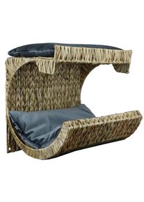 M&Ouml;BELIX M&ouml;belix , Grau, Naturfarben , Naturmaterialien , Uni , F&uuml;llung: Vlies , rechteckig , 33x35x40 cm , pflegeleicht, Bezug abnehmbar und waschbar, einfache Montage , Tierbedarf, Sonstiger Tierbedarf