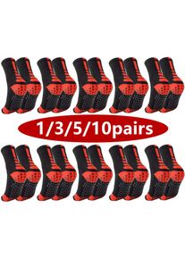 1/3/5/10pairs unisex anti slip grip athletic towel bottom breathable shockproof baseball rugby professional exercise socks