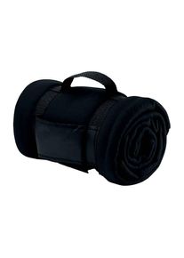 SOLS Stavenger Plaid Deken van Fleece (Zwart)