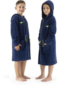Kinderbademantel Kangaroos "Kira, Ideal f&uuml;r Zuhause, Schwimmbad oder im Urlaub" Gr. 128, blau, 128, Leichtfrottier, Hausm&auml;ntel, Kinderbademantel, modernen, sportliches Design, leuchtenden Akzenten