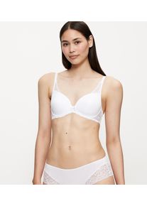 B&uuml;gel-BH Triumph "Amourette Spotlight WHP X", Damen, Gr. 80, Cup D, wei&szlig;, Microtouch, Obermaterial: 49% Polyamid, 34% Polyester, 17% Elasthan, unifarben, BHs B&uuml;gel-BH, florales Spitzen-Design, leichte Polsterung, formende B&uuml;gel