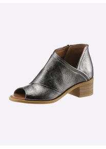 Sandalette Andrea Conti, Damen, Gr. 41, silber (altsilberfarben), Glattleder, Leder, Schuhe Sandalette