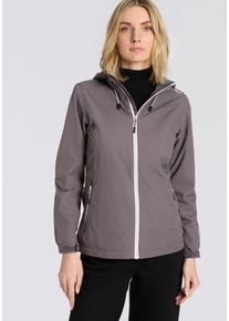 Regenjacke CMP, Damen, Gr. 34, terra, Obermaterial: 100% Polyester. Futter: 100% Polyester, eingesetzt abgestepptes B&uuml;ndchen mit innenliegendem Gummizug,mit verstellbarem Klettverschluss, Jacken Regenjacke, f&uuml;r Wandern und Outdoor-Aktivit&auml;ten, winddicht, wasserdicht