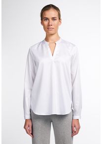 Longbluse Eterna "LOOSE FIT", Damen, Gr. 44, wei&szlig;, 95% Baumwolle, 5% Elasthan, normal, Blusen Longbluse, EASY IRON (b&uuml;gelleicht)
