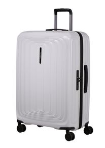 Hartschalen-Trolley Samsonite "2WANDER", Damen, Gr. B/H/T: 51cm x 75cm x 30cm 107 l, metallic stone, Polycarbonat, Koffer Hartschalen-Trolley, aus robustem Polycarbonat, mit Adressetikett und Dehnfalte