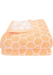Handt&uuml;cher Dyckhoff "Pure Natural Honey", orange, B:50cm L:100cm, Frottier, Baumwolle, Handt&uuml;cher, Handt&uuml;cher, BIO Baumwolle, GOTS