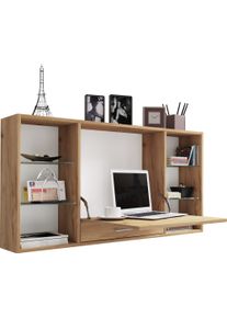 Schreibtisch Vcm "Holz H&auml;nge Schreibtisch Wandschreibtisch Teala", honig, eiche, B:115cm T:20cm, Tische, Schreibtisch