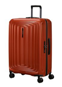 Hartschalen-Trolley Samsonite "2WANDER", Damen, Gr. B/H/T: 51cm x 75cm x 30cm 107 l, metallic terracotta, Polycarbonat, Koffer Hartschalen-Trolley, aus robustem Polycarbonat, mit Adressetikett und Dehnfalte