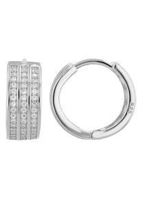 Adelia&acute;s Paar Creolen ADELIA&acute;S "Damen Ohrringe &iquest; Creole aus 925 Silber mit Zirkonia", silber, Ohrringe, Damen, Silber 925 (Sterlingsilber), Paar Creolen