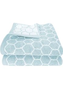 Handt&uuml;cher Dyckhoff "Pure Natural Honey", blau, B:50cm L:100cm, Frottier, Baumwolle, Handt&uuml;cher, Handt&uuml;cher, BIO Baumwolle, GOTS