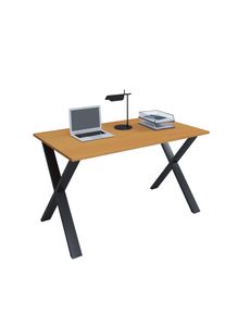 Schreibtisch Vcm "Schreibtisch B&uuml;rotisch Computertisch 80x50 Lona X", braun (schwarz, buche), B:80cm T:50cm, Tische, Schreibtisch