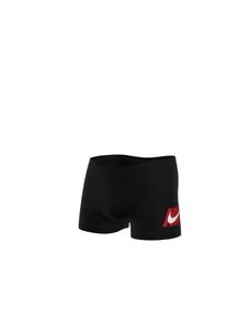 Badehose Nike "SQUARE LEG", Jungen, Gr. S, N-Gr, schwarz, Jersey, Obermaterial: 82% Nylon, 18% Elasthan, Badehosen Badehose, f&uuml;r Kinder, mit innenliegendem Kordelzug, mit vorderem Innenfutter