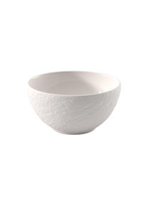 Villeroy & Boch Schale VILLEROY & BOCH "M&uuml;slischale Manufacture Ice &oslash; 14 cm wei&szlig;", wei&szlig;, B:14cm H:7cm T:14cm &Oslash;:14cm, Sch&uuml;sseln, Schale, Sp&uuml;lmaschinenfest, Mikrowellensicher