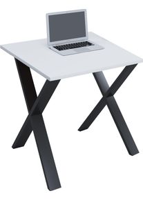 Schreibtisch Vcm "Schreibtisch B&uuml;rotisch Computertisch 80x80 Lona X", wei&szlig; (schwarz, wei&szlig;), B:80cm T:80cm, Tische, Schreibtisch