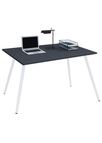 Schreibtisch Vcm "Schreibtisch B&uuml;rotisch Computertisch Salia 110x80", schwarz (anthrazit), B:110cm T:80cm, Tische, Schreibtisch