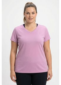 T-Shirt Maier Sports "Da-Shirt 1/2 Arm Trudy", Damen, Gr. 52, glossy lila, Obermaterial: 100% Polyester, Shirts T-Shirt