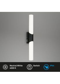 Briloner Leuchten LED Spiegelleuchte "KLAK", matt, schwarz, 1, H: 6,8cm, 1 Stk., Leuchten, 47 x 6,5 x 6,8 cm, Badezimmer, Spiegel, Badlampe, LED Spiegelleuchte