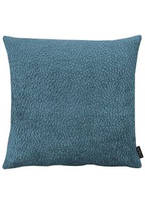 Dekokissen Apelt "Toulouse", blau (petrol, unifarben), B:45cm H:10cm L:45cm, Chenille, Polyester, Dekokissen_Sitzkissen_Kissenh&uuml;llen, Dekokissen, Chenille mit 3D Effekt