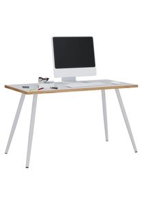 Schreibtisch Vcm "Schreibtisch B&uuml;rotisch Computertisch Salia 110x80", braun (wei&szlig;, honig, eiche), B:110cm T:80cm, Tische, Schreibtisch