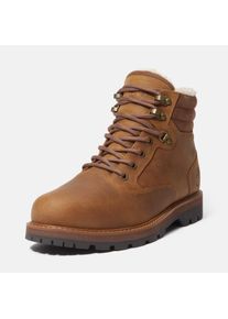 Schn&uuml;rboots Timberland "BRITTON ROADMID WARM LINED WATERPROOF BOOT", Herren, Gr. 41,5, Polyester, braun (medium braun full grain), Leder, Schuhe Schn&uuml;rboots, Winterstiefel, Schn&uuml;rstiefel, Winterschuhe, wasserdicht&gef&uuml;ttert