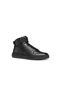 Winterboots Geox "U DEIVEN", Herren, Gr. 41, schwarz, Leder, Textil, Schuhe Winterboots, High Top Sneaker mit Warmfutter, Gr&ouml;&szlig;enschablone zum Download