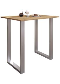 Bartisch Vcm "Holz Bartisch Stehtisch Tisch Tresen Xona 110x80", braun (silber, honig, eiche), B:110cm T:80cm, Tische, Bartisch