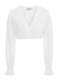 N&uuml;bler Dirndlbluse N&Uuml;BLER "Dirndlbluse Caro", Damen, Gr. 48, creme, Obermaterial: 100% Polyester PES., Blusen Dirndlbluse