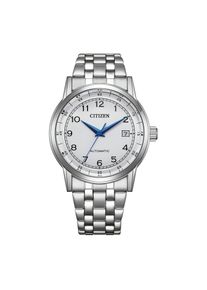 Automatikuhr Citizen "Automatik Classic", silberfarben, wei&szlig;, Armbanduhren, Damen, Automatikuhr, Armbanduhr, Herrenuhr, Edelstahlarmband, analog, Big Date