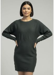 Strickkleid Laura Scott, Damen, Gr. 42, N-Gr, blau (petrol), Ottomane, Obermaterial: 70% Viskose, 30% Polyamid, unifarben, Basic, l&auml;ssig geschnitten mini, Rundhals, Kleider Strickkleid, mit Fledermaus&auml;rmeln und Rippstrick - NEUE KOLLEKTION