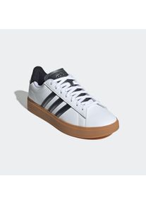 Sneaker adidas Sportswear "GRAND COURT 2.0", Damen, Gr. 42, schwarz (clear pink, better scarlet, core schwarz), Synthetik, Schuhe Sneaker, Design auf den Spuren des adidas Superstar