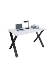 Schreibtisch Vcm "Schreibtisch B&uuml;rotisch Computertisch 80x50 Lona X", wei&szlig; (schwarz, wei&szlig;), B:80cm T:50cm, Tische, Schreibtisch